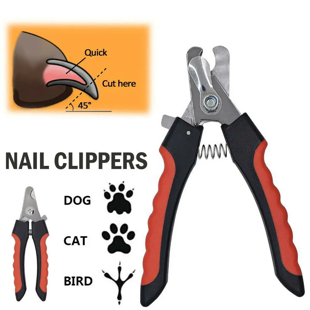Dog Nail Clippers Nail Trimmer With Safety Guard Razor Sharp Blades Pet Grooming - Get Me Products