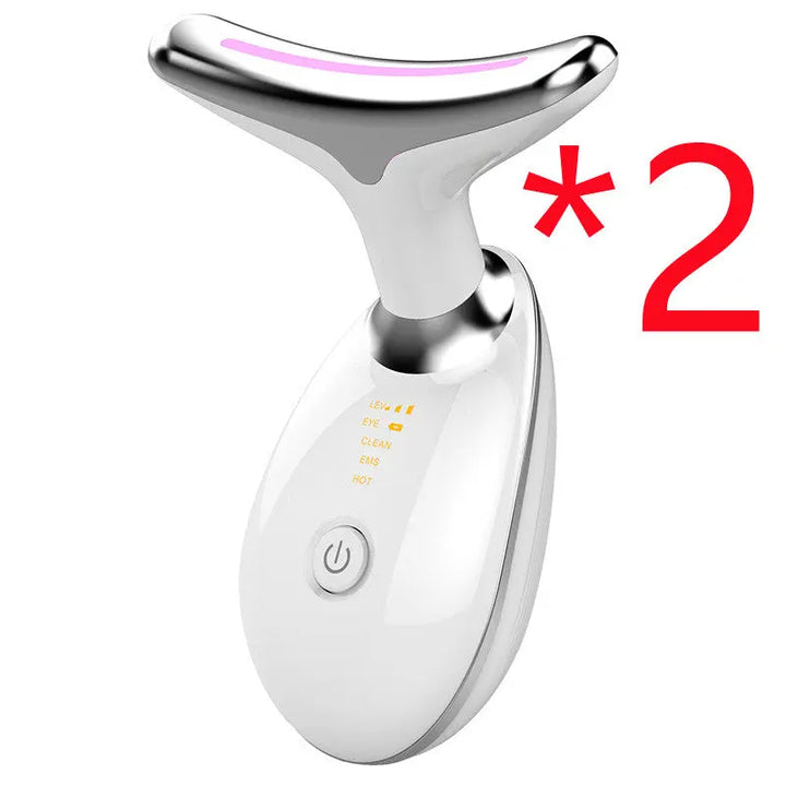 EMS Thermal Neck Lifting And Tighten Massager Electric Microcurrent Wrinkle Remover LED Photon Face Beauty Device For Woman - Get Me Products