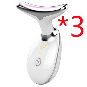 EMS Thermal Neck Lifting And Tighten Massager Electric Microcurrent Wrinkle Remover LED Photon Face Beauty Device For Woman - Get Me Products