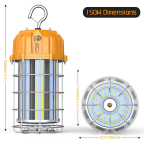 ETL Industry-graded Damp Location 120v LED Drop Light LED work light 150watt LED temporary lighting jobsite - Get Me Products