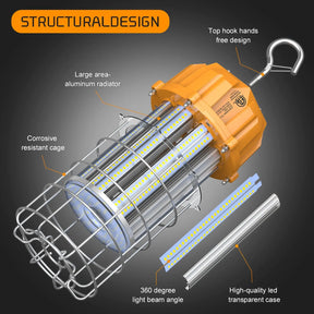 ETL Industry-graded Damp Location 120v LED Drop Light LED work light 150watt LED temporary lighting jobsite - Get Me Products