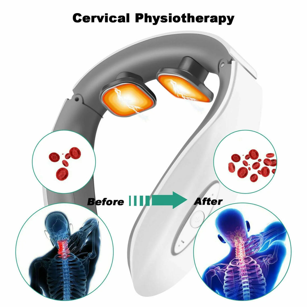 Electric Cervical Neck Pulse Massager Body Shoulder Muscle Relax Relieve Pain - Get Me Products
