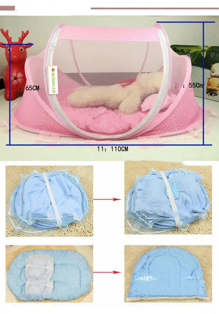 Foldable  Baby Bed Net With Pillow Net 2pieces Set - Get Me Products