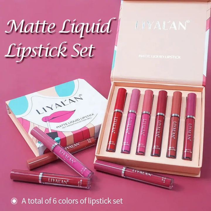 Free Sample Makeup Gift Sets Lip Gloss Kit 6 Colors Non-Stick Cupe  Vegan Matte Waterproof Lipstick Set - Get Me Products