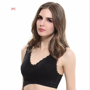 Front Cross Side Buckle Lace Side Non-Wire Sports Fitness Bra - Get Me Products