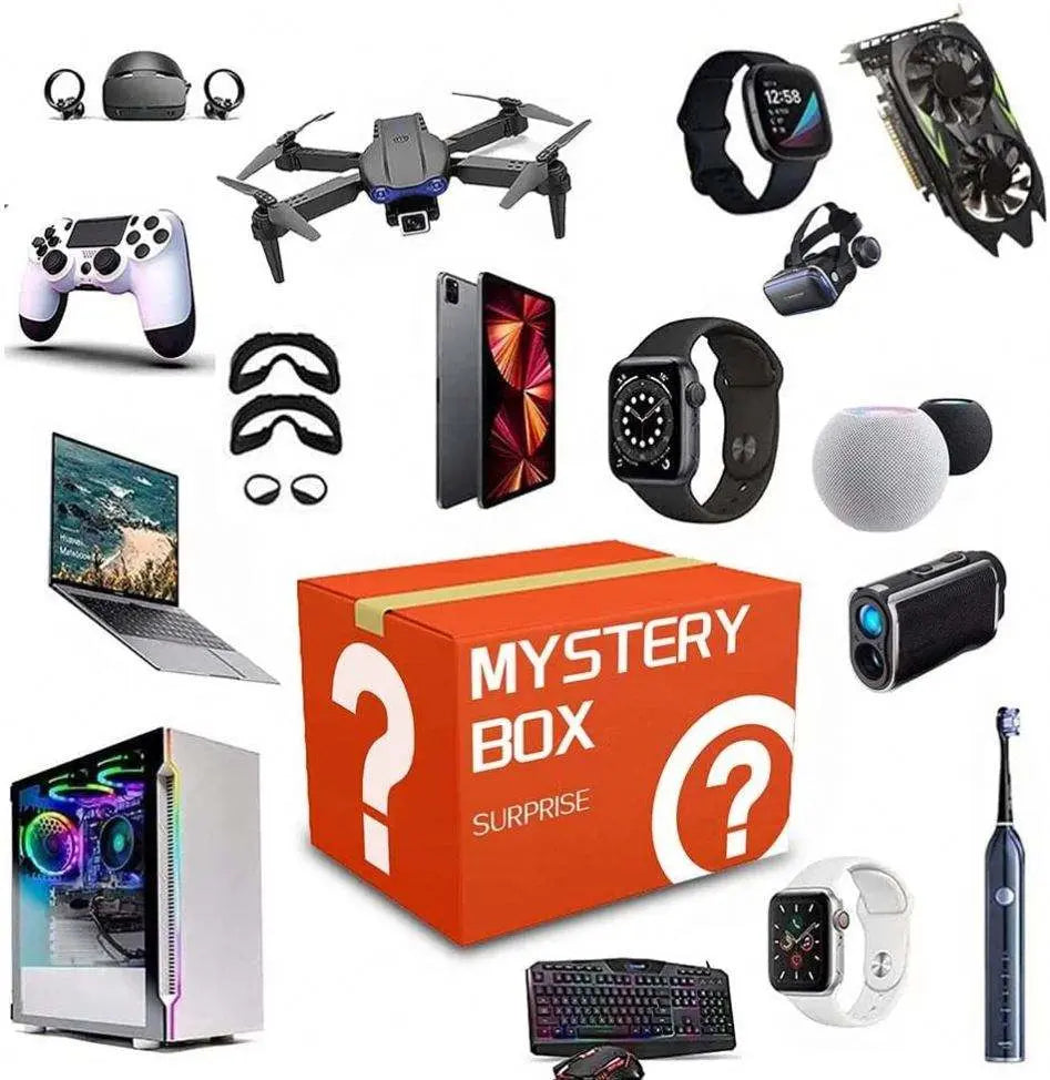 Gift Mystery Box Wireless Earbuds In Ear Headphone TWS Earphone Camera Smart Watch Laptop Speaker Mobile Phone - Get Me Products