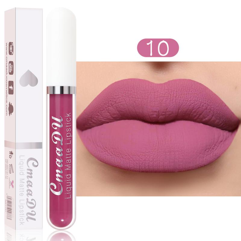 CmaaDu 18 Colors Long Lasting Lip Gloss Matte Velvet Liquid Lipstick Waterproof Moisturizing Lip Makeup Cosmetic TSLM1 - Get Me Products