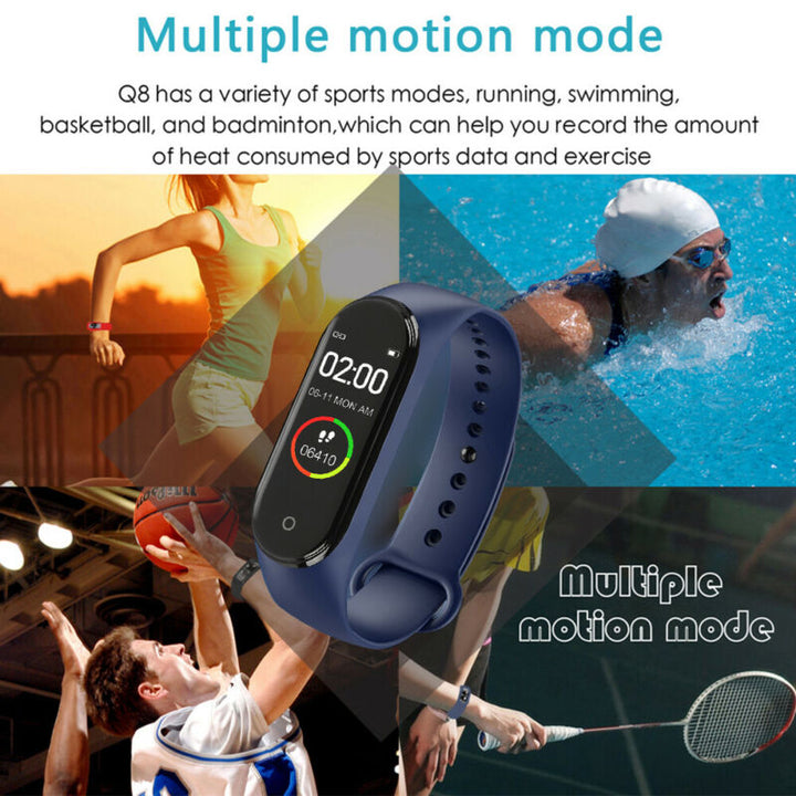 M4 Smart Digital Watch Bracelet for Men Women with Heart Rate Monitoring Running Pedometer Calorie Counter Health Sport Tracker - Get Me Products