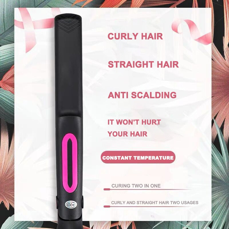 Hair Straightener Temperature Adjustment Tourmaline Ionic Flat Iron Widen Panel Ceramic Heating Plate Salon Styling Tool - Get Me Products