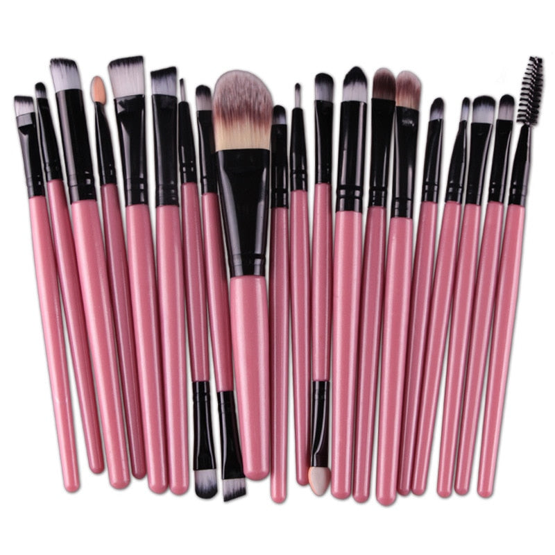 MAANGE 20pcs Makeup Brushes Sets Eye Cosmetic Powder Foundation Blending Eyeliner Eyelash Eyebrow makeup Soft Hair Beauty tool - Get Me Products