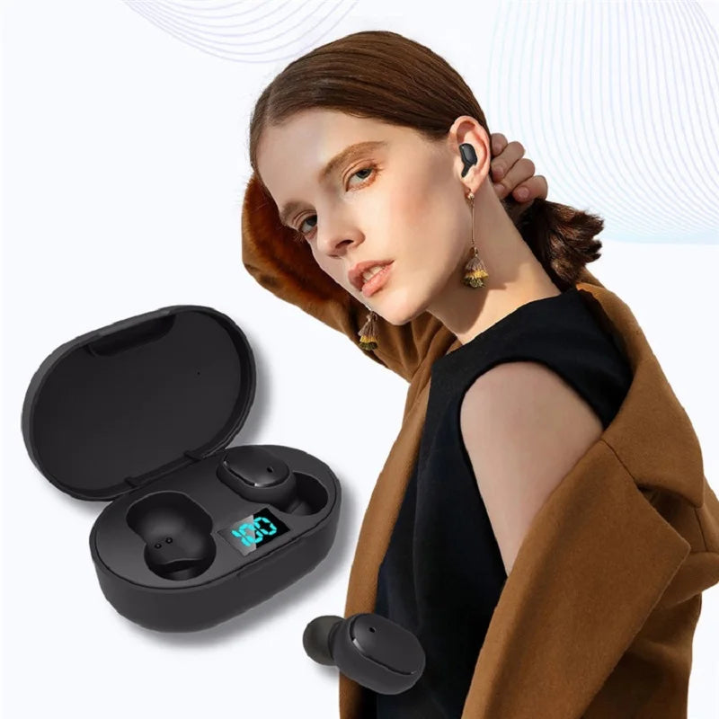 E6s Wireless Bluetooth Headset with Digital Display, Mini Sports Stereo In-Ear Earbuds - Get Me Products