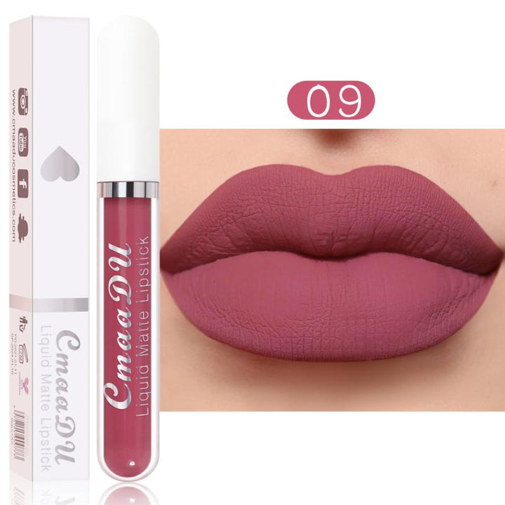 CmaaDu 18 Colors Long Lasting Lip Gloss Matte Velvet Liquid Lipstick Waterproof Moisturizing Lip Makeup Cosmetic TSLM1 - Get Me Products