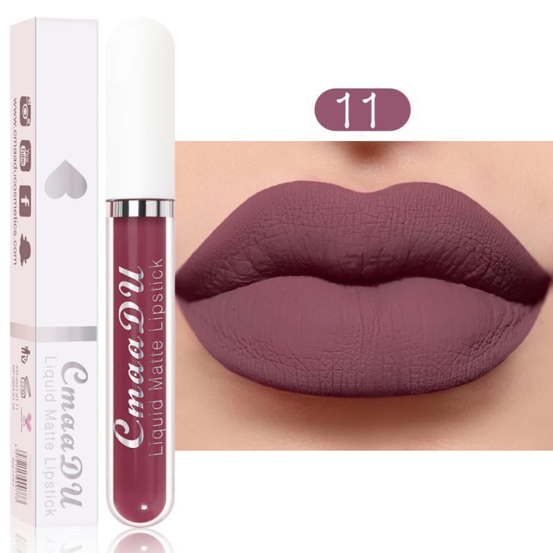 CmaaDu 18 Colors Long Lasting Lip Gloss Matte Velvet Liquid Lipstick Waterproof Moisturizing Lip Makeup Cosmetic TSLM1 - Get Me Products