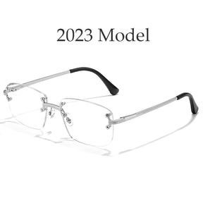 HBK Frameless trendy unisex sunglasses 2023 luxury rectangle rimless sunglasses men women - Get Me Products