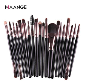 MAANGE 20pcs Makeup Brushes Sets Eye Cosmetic Powder Foundation Blending Eyeliner Eyelash Eyebrow makeup Soft Hair Beauty tool - Get Me Products