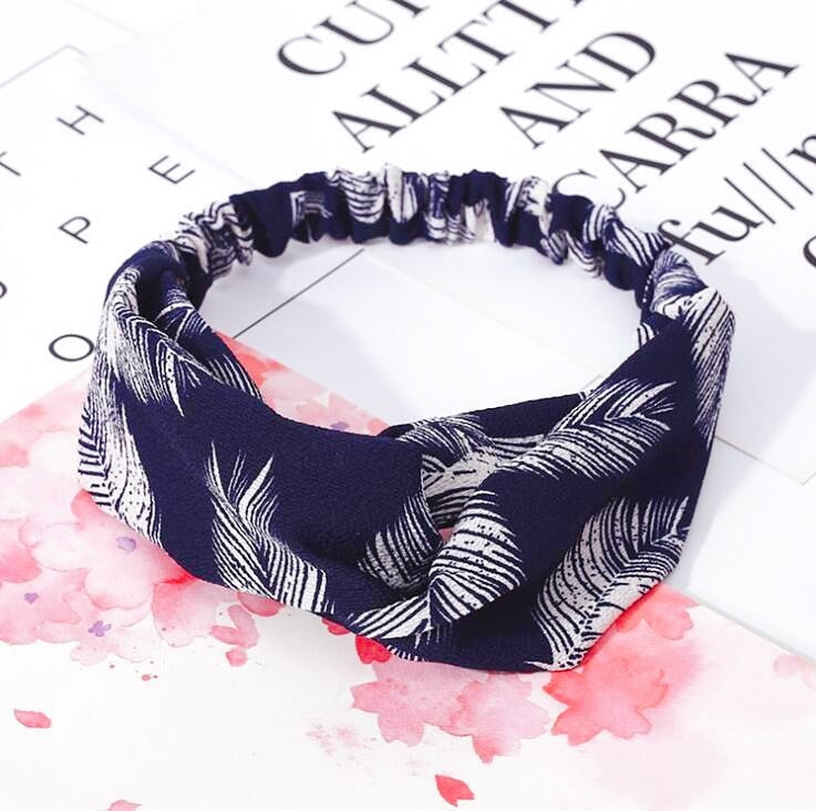 Fashion Women Girls Summer Bohemian Hair Bands Print Headbands Vintage Cross Turban Bandage Bandanas HairBands Hair Accessories - Get Me Products