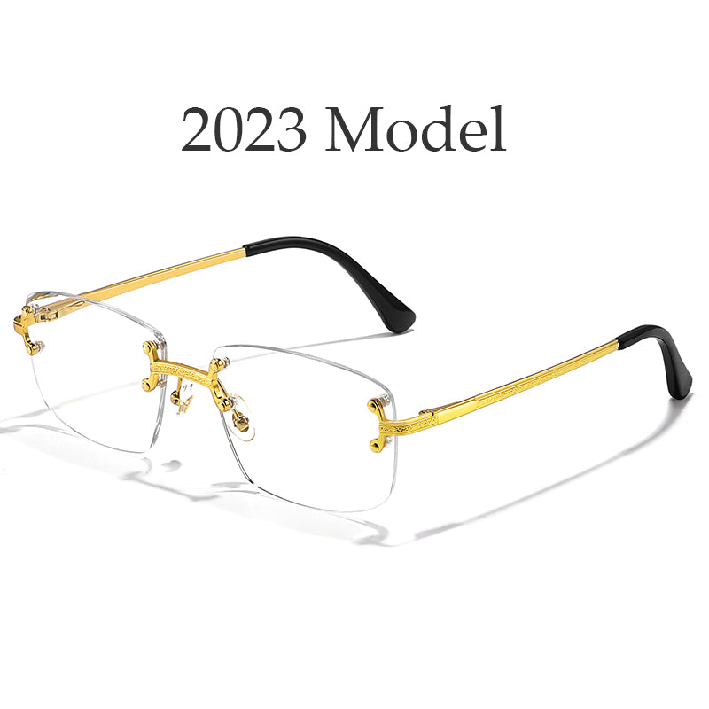 HBK Frameless trendy unisex sunglasses 2023 luxury rectangle rimless sunglasses men women - Get Me Products