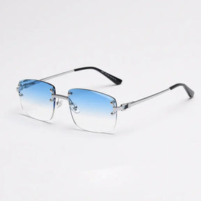 HBK Frameless trendy unisex sunglasses 2023 luxury rectangle rimless sunglasses men women - Get Me Products