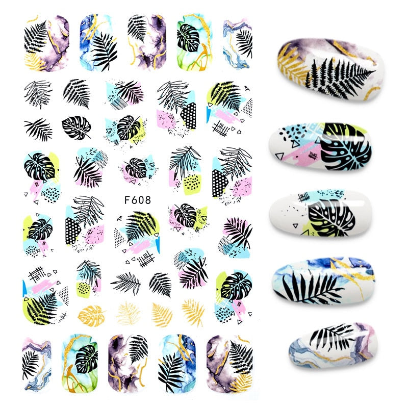 The New 3D Nail Sticker Cool English Letter stickers for nail  Foil Love Heart Design Nails Accessories Fashion Manicure Sticker - Get Me Products