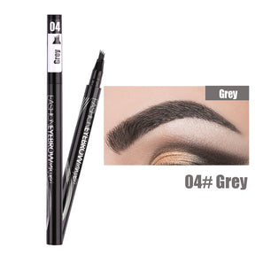 Waterproof Natural Eyebrow Pen Four-claw Eye Brow Tint Makeup three Colors Eyebrow Pencil Brown Black Grey Brush Cosmetics - Get Me Products