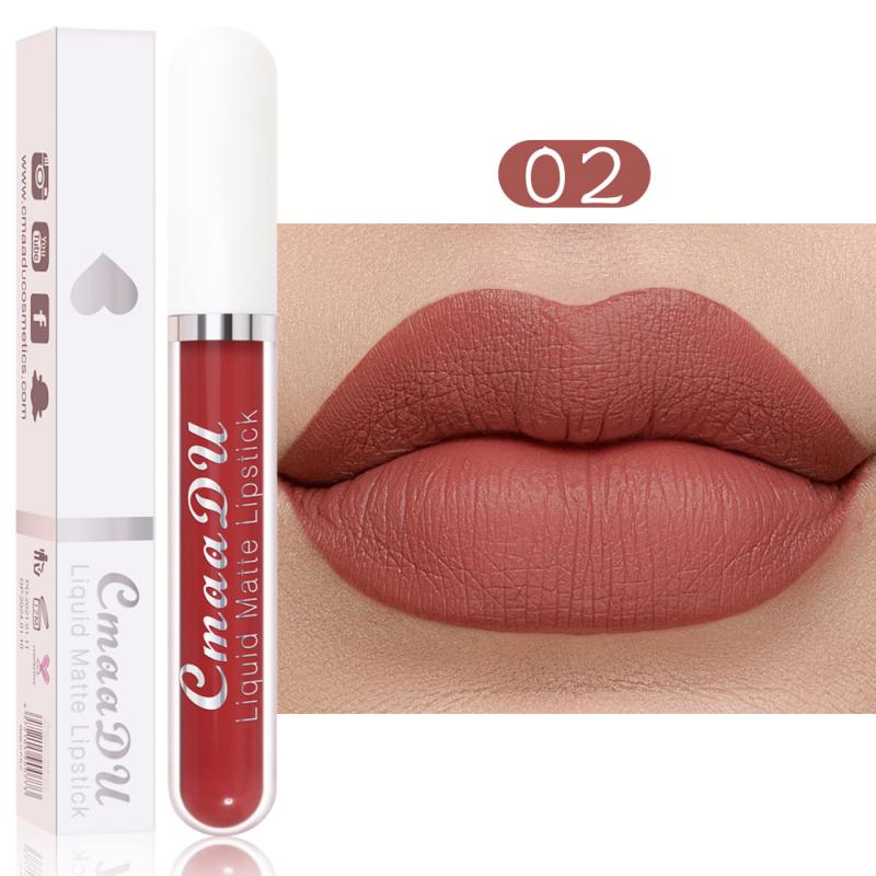 CmaaDu 18 Colors Long Lasting Lip Gloss Matte Velvet Liquid Lipstick Waterproof Moisturizing Lip Makeup Cosmetic TSLM1 - Get Me Products