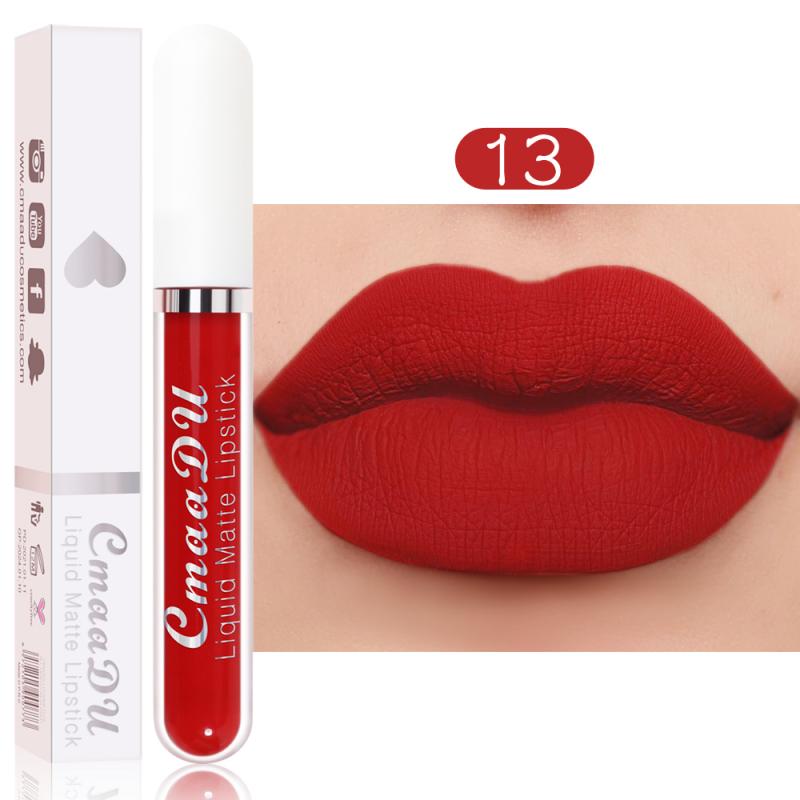 CmaaDu 18 Colors Long Lasting Lip Gloss Matte Velvet Liquid Lipstick Waterproof Moisturizing Lip Makeup Cosmetic TSLM1 - Get Me Products