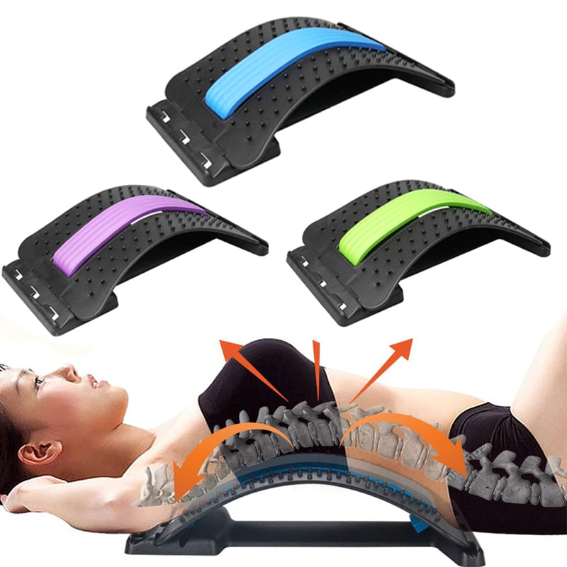 Back Massager Stretcher Equipment Massage Tools Massageador Magic Stretch Fitness Lumbar Support Relaxation Spine Pain Relief - Get Me Products