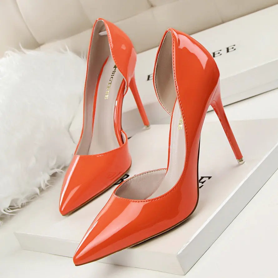 High heel stiletto d'orsay pumps fashion daily wear dress shoes pointed toes pumps heel shoes - Get Me Products