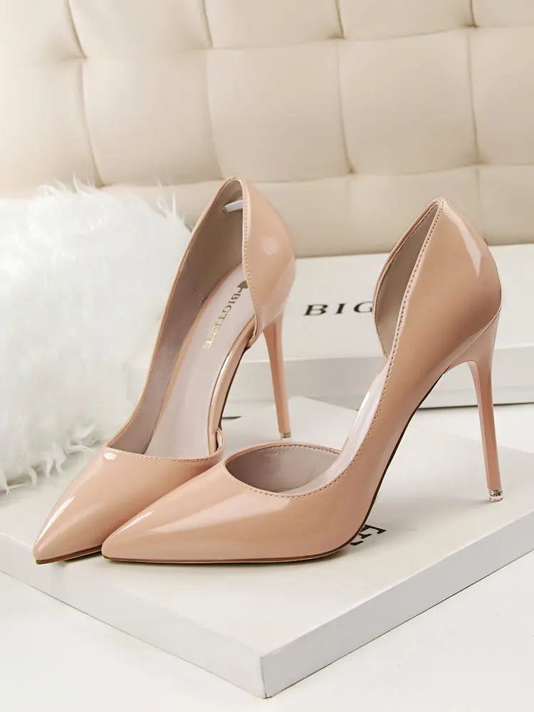 High heel stiletto d'orsay pumps fashion daily wear dress shoes pointed toes pumps heel shoes - Get Me Products