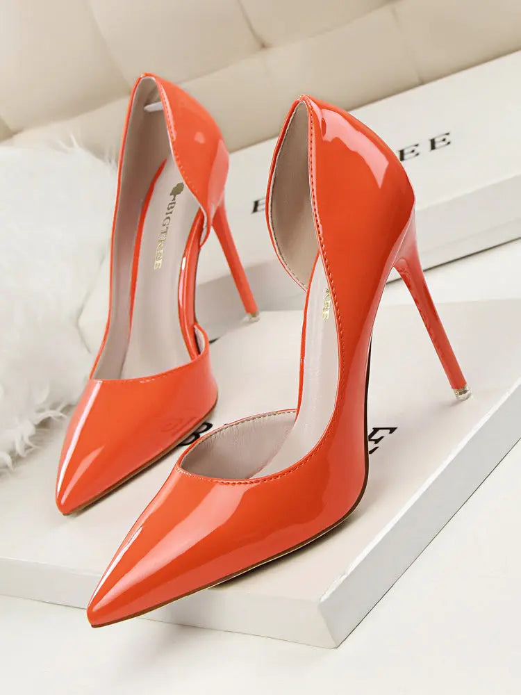 High heel stiletto d'orsay pumps fashion daily wear dress shoes pointed toes pumps heel shoes - Get Me Products