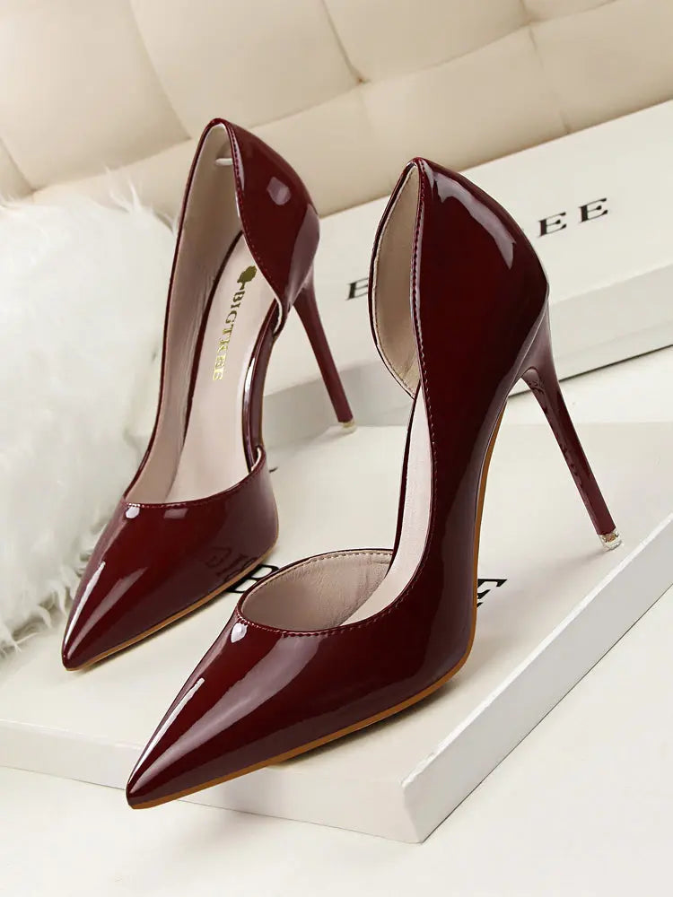 High heel stiletto d'orsay pumps fashion daily wear dress shoes pointed toes pumps heel shoes - Get Me Products