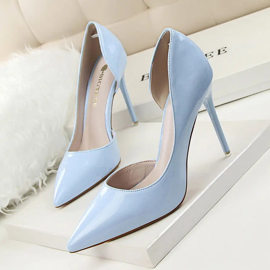 High heel stiletto d'orsay pumps fashion daily wear dress shoes pointed toes pumps heel shoes - Get Me Products