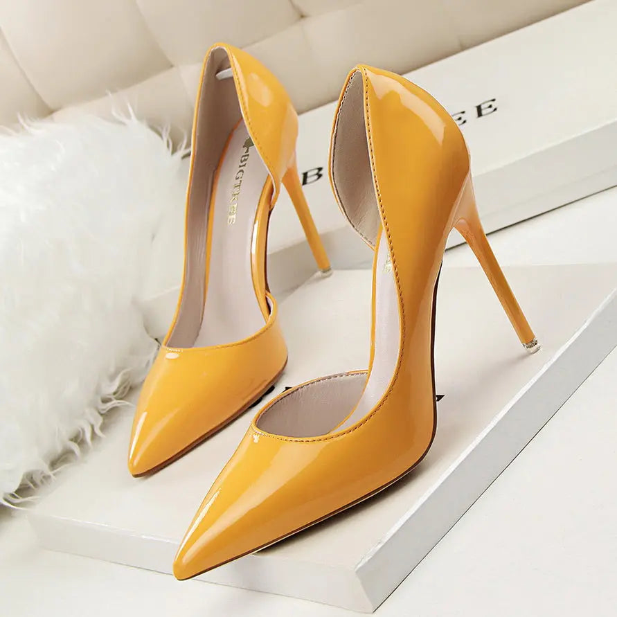 High heel stiletto d'orsay pumps fashion daily wear dress shoes pointed toes pumps heel shoes - Get Me Products