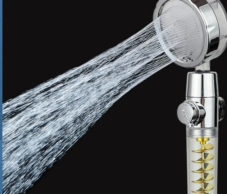 Internet Celebrity Small Waist Supercharged Shower Head Twin-turbo Pressurized Propeller Multifunctional Fan Shower Shower Head - Get Me Products