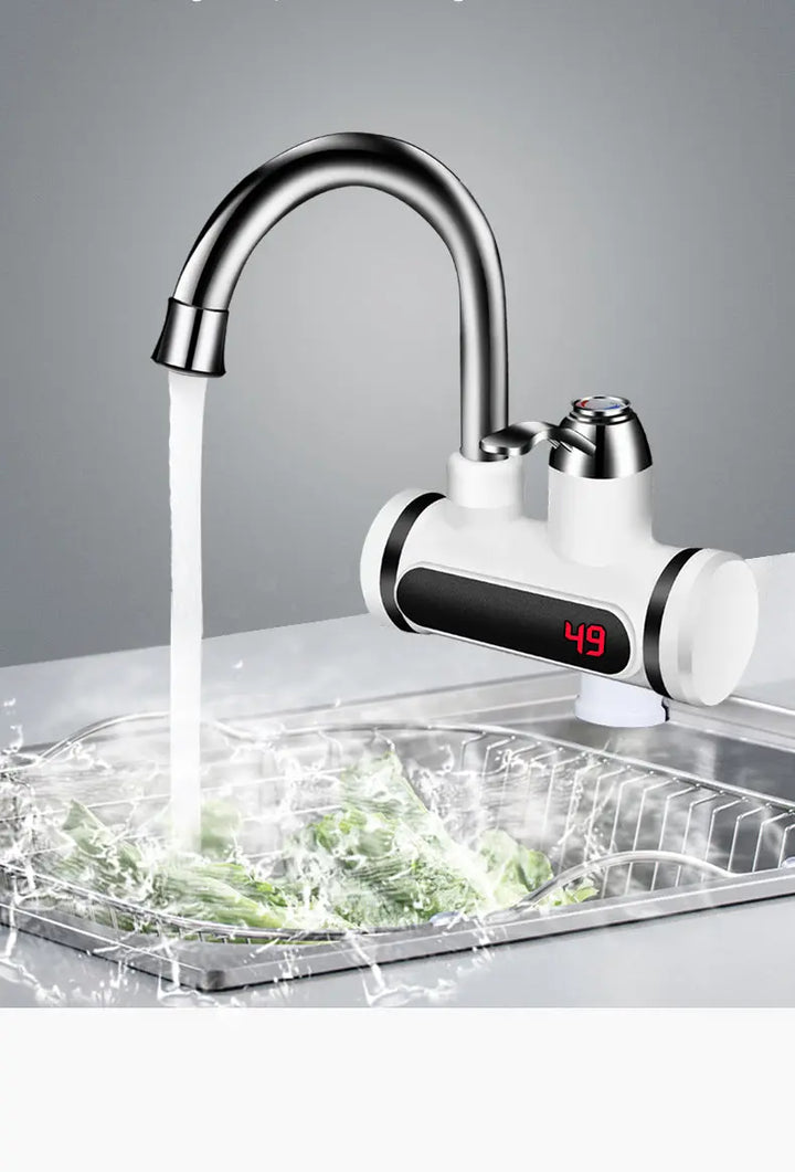 Kitchen Electric Water Tap  Water Heater Temperature Display Cold Heating Faucet Hot Water Faucet Heater - Get Me Products