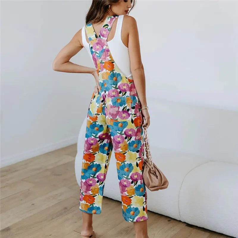 Ladies Print Urban Casual Sleeveless Jumpsuit - Get Me Products