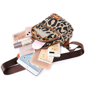 Leopard Print Sling Chest Bag With Headphone Jack Crossbody Backpack Shoulder Bag Women - Get Me Products