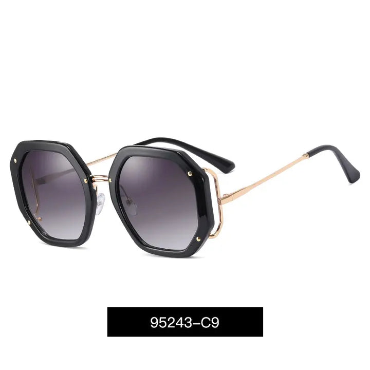 MS 95243 Brand Designer Oversized Sunglasses Women 2021 Fashion Shades UV400 Big Glasses Oculos CE UV400 PC Gradient Resin GetMeProducts