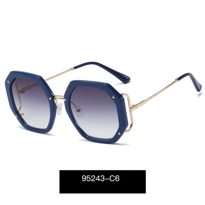 MS 95243 Brand Designer Oversized Sunglasses Women 2021 Fashion Shades UV400 Big Glasses Oculos CE UV400 PC Gradient Resin GetMeProducts