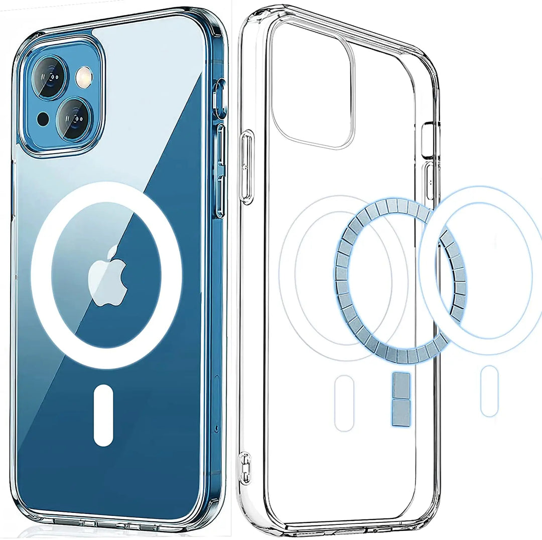 Magnetic Clear Phone Case for iPhone 14 13 12 Pro Max 2022 Transparent Shockproof Cover For Mag Wireless Charging Magnet Case - Get Me Products