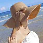 hat shade straw hat female summer foldable sunscreen sun hat travel seaside vacation beach hat - Get Me Products