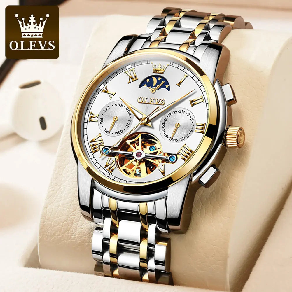 Men Hand Watch OLEVS 6617 Automatic Mechanical Montre Homme Watch Fashion Business  Relogio Masculino Wrist Mechanical Watch - Get Me Products