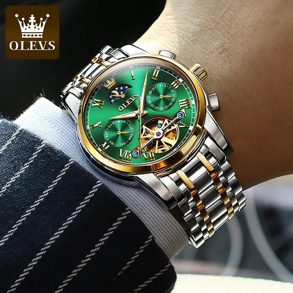 Men Hand Watch OLEVS 6617 Automatic Mechanical Montre Homme Watch Fashion Business  Relogio Masculino Wrist Mechanical Watch - Get Me Products