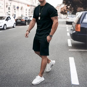 Men's Athletic Shirts And Shorts Outfits Short Sleeve Activewear Sports Set Summer Casual Tracksuit - Get Me Products