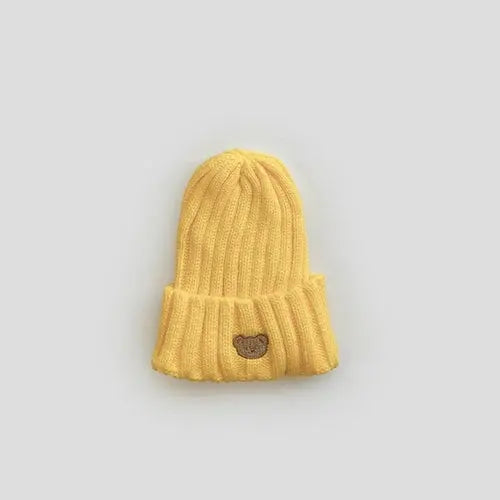 Milancel Autumn Kids Hat Candy Color Boys Knit Hat Girls Bear Head - Get Me Products