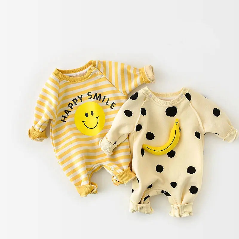 Milancel Baby Rompers Baby Girls Clothes Banana Baby Jumpsuit Smile - Get Me Products
