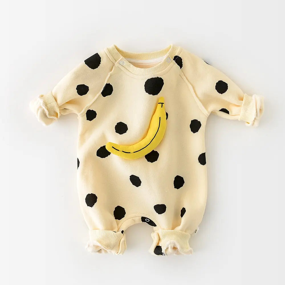 Milancel Baby Rompers Baby Girls Clothes Banana Baby Jumpsuit Smile - Get Me Products