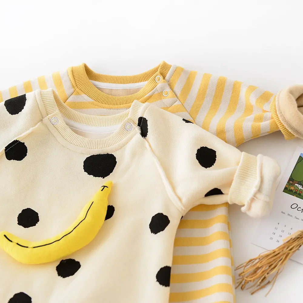 Milancel Baby Rompers Baby Girls Clothes Banana Baby Jumpsuit Smile - Get Me Products