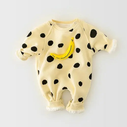 Milancel Baby Rompers Baby Girls Clothes Banana Baby Jumpsuit Smile - Get Me Products