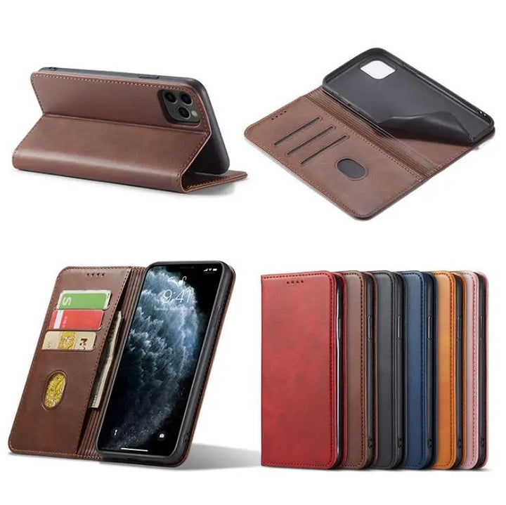 New Arrival Multifunction Card Slots Wallet Mobile Back Cover Phone Case Pu Leather Case For iPhone 13 13Pro 12 11 X XR 7 8 - Get Me Products